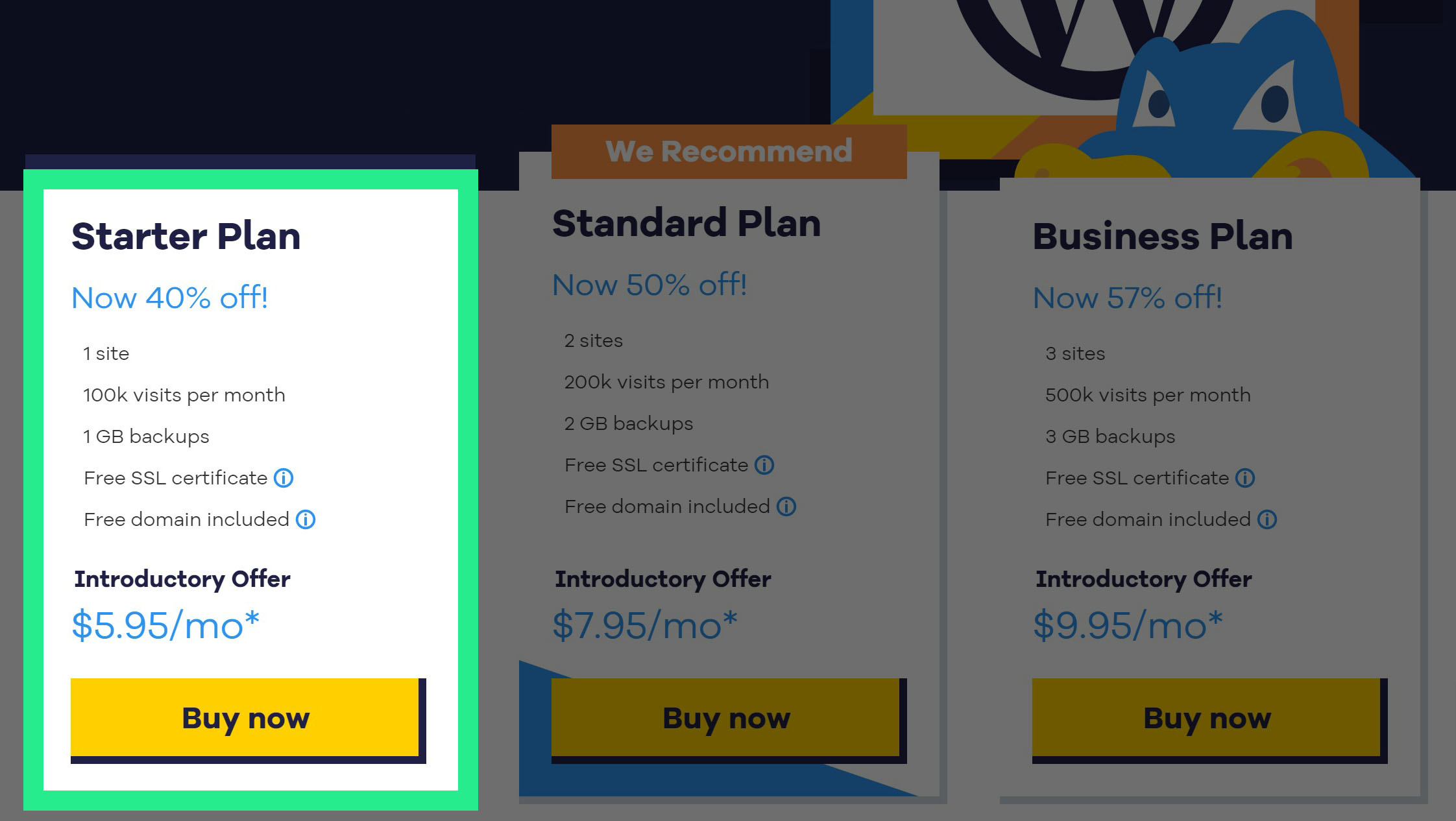 HostGator WordPress Starter Plan